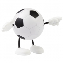 balón antistress goma apachurrable regalo ejecutivo promocional serigrafia souvenir relajante terapeutico entretenido PU plastico SOC 060 blanco con negro futbol