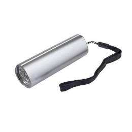 lampara obelix 9 leds albany baterias AAA linterna luz apagón correa herramientas gris metalizado metal promocionales regalo ejecutivo serigrafia lam800