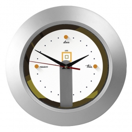 Reloj london MK400 reloj circular de pared kit para armar e imprimirbatería 1 pila AA reloj plástico plata imitación madera hora tiempo escritorio promocional mayoreo regalo ejecutivo impresion serigrafia grabado laser